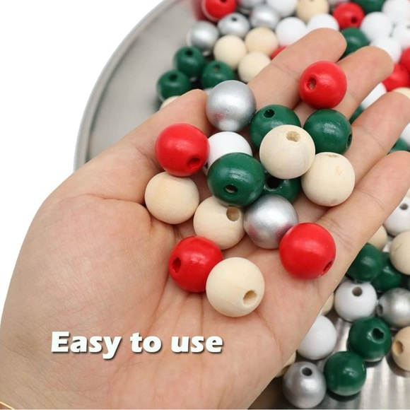 AWEELON 200Pcs Easter Wooden Beads for Craft Jewellery Making NIB - Picture 6 of 6